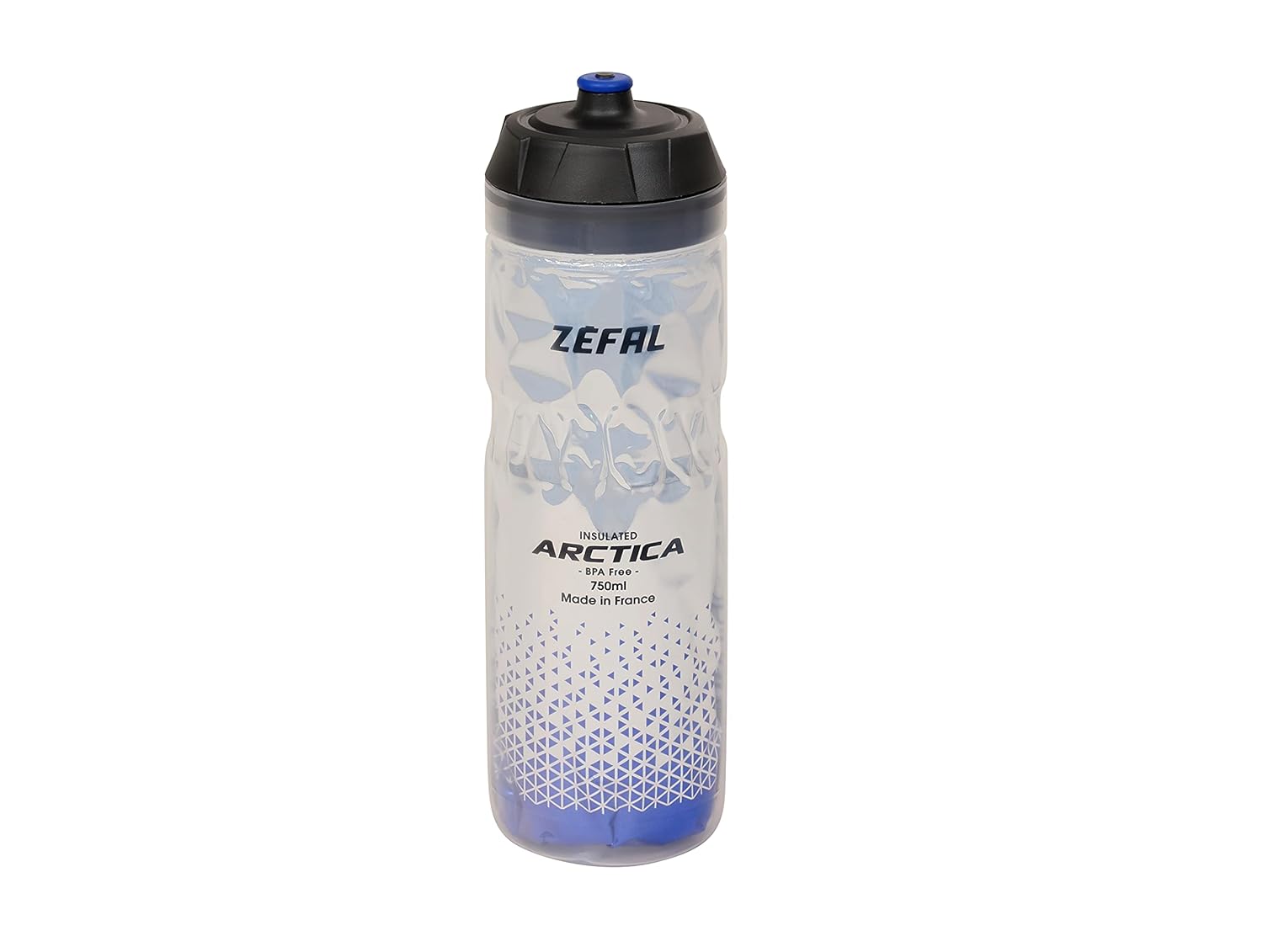 ZEFAL Arctica - Bidon Vélo 750 ML - Gourde Vélo Isotherme - Inodore et Etanche - Bidon Sport sans BPA - Bleu