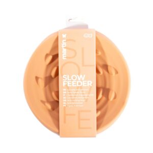 Gamelle Anti-Glouton en Silicone pour Chien et Chat - 300 ML - Design aileron de Requin, Digestion améliorée - Silicone Alimentaire, Lave-Vaisselle, Micro-Ondes, congélateur - 4 Coloris (Jaune)