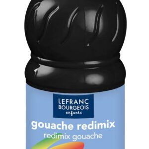 Lefranc Bourgeois - Gouache liquide Redimix pour enfants - Bouteille 250ml - Noir