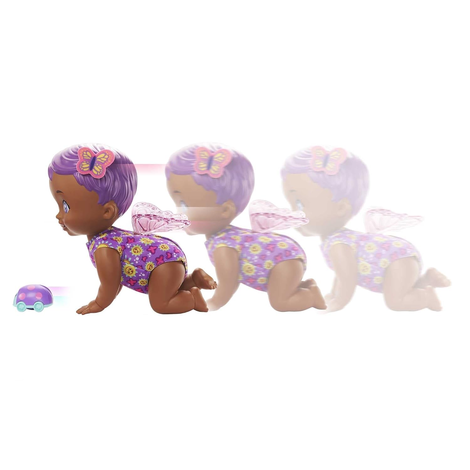 MY GARDEN BABY — Poupon bébé papillon 30 cm violet 20 sons – Image 3