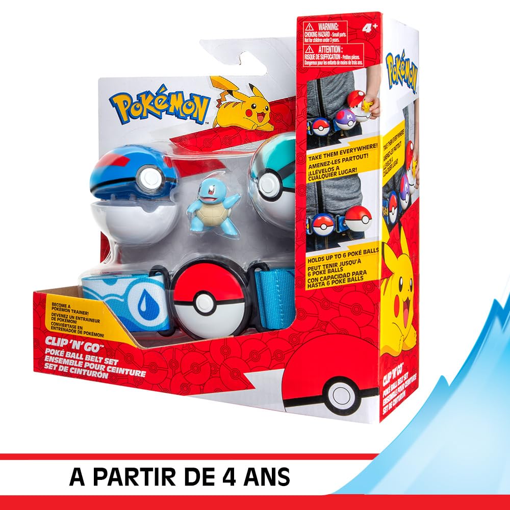 BANDAI Pokémon Clip 'N' Go — Ceinture avec Carapuce 5 cm – Image 4