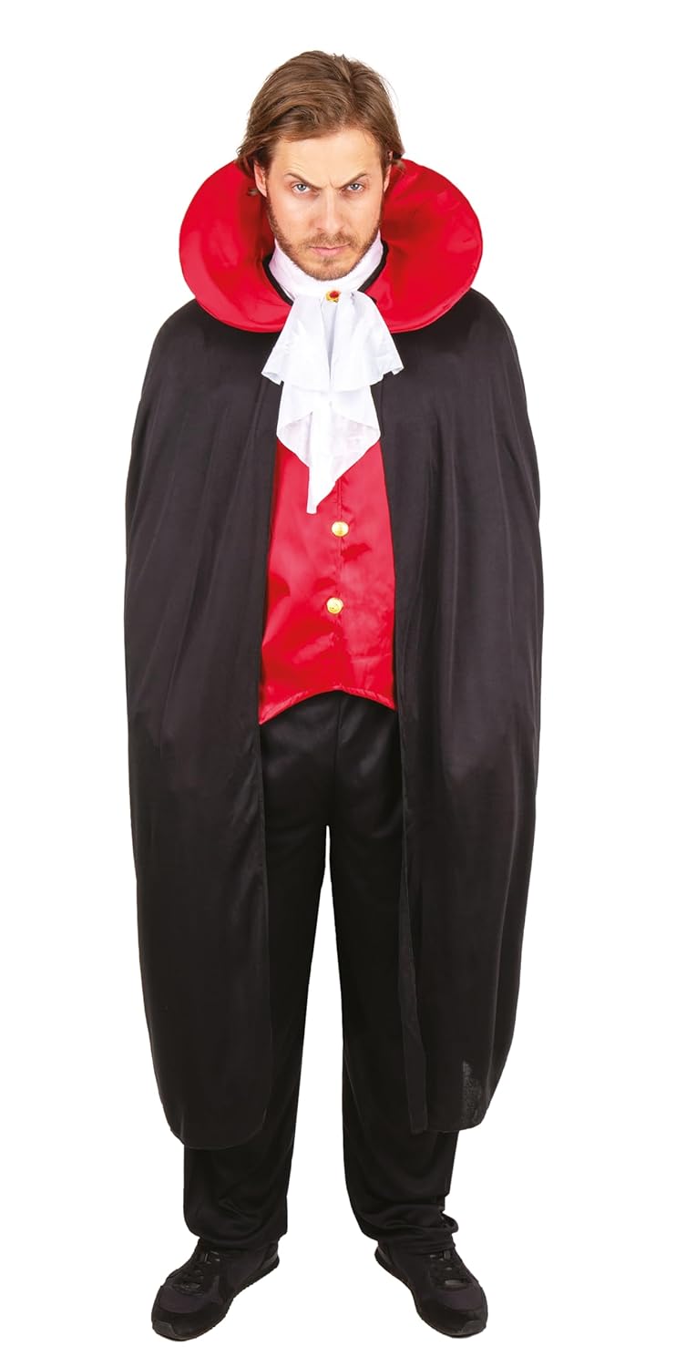 P'TIT CLOWN - 22142 - Déguisement Vampire Homme - Dracula - Costume Halloween Adulte - Cosplay, Carnaval, Fêtes Costumées - Taille L/XL