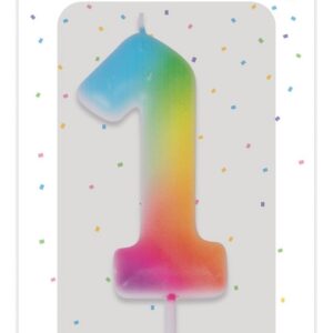 P'TIT CLOWN - Bougie Anniversaire Numérotée - Parfaite pour Décoration Gâteau - Fête Enfant, Adulte, Birthday Party (Multicolore, 1)