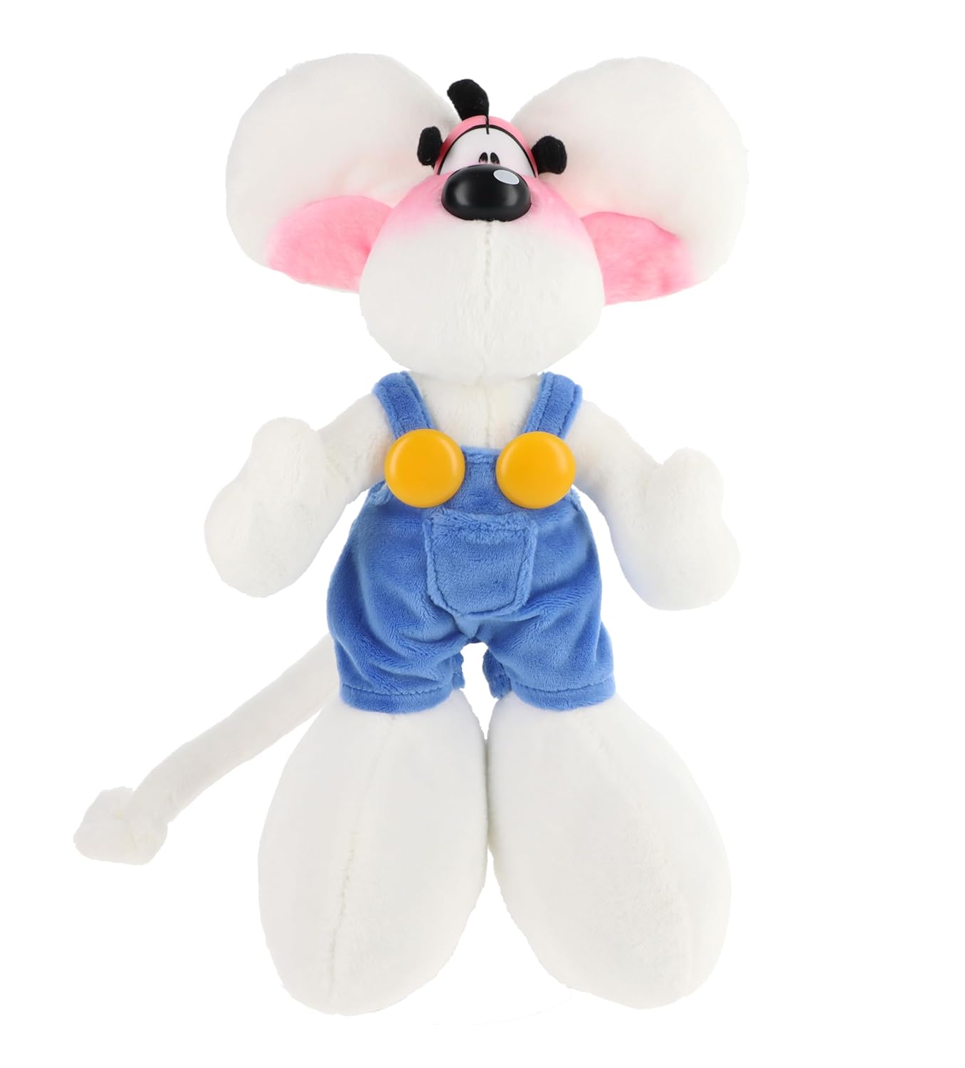 Diddl - Peluche 30 cm en Salopette Bleue - Peluche Originale Douce et Collector - Matière 100% Recyclée - Cadeau Enfant - Nostalgie Années 90 - Doudou Souris - Jouet Tendance Fille ou Garçon