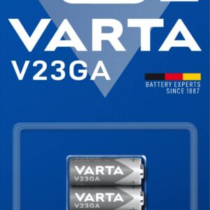 VARTA Piles V23GA alcalines, lot de 2, Alkaline Special, 12V, pour télécommandes, systèmes d'alarme, ouvre-portes de garage, caméras, compactes, longue durée de vie et hautes performances