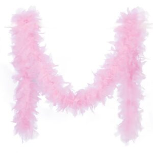 P'tit Clown - Boa Organza - Longueur 180 cm - Unisexe - Accessoire parfait pour Déguisement, Charleston, Années 20, Flapper, Carnaval, Fête costumée (Rose clair)