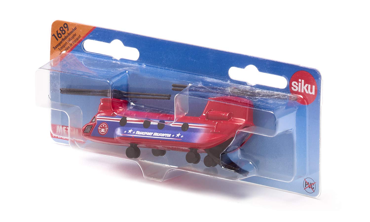 SIKU 1689 — Hélicoptère de Transport Rouge/Bleu – Image 6