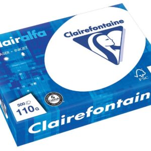CLAIREFONTAINE - 2110C - Ramette de 500 feuilles papier - 110g - A4 21x29,7 cm - Blanc