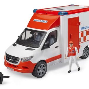 bruder 02676 - Mercedes Benz Sprinter Ambulance module son et lumière intégré, véhicule d'intervention, ambulance