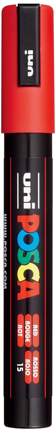 POSCA MARQUEUR ROUGE 2.5MM CONIQUE MOYEN