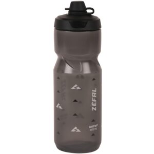 ZEFAL Sense Soft 80 No Mud Bidon Velo - Gourde VTT Avec Protection De La Tetine - Bidon Eau Sport Sans BPA - Noir Fume, 800ml
