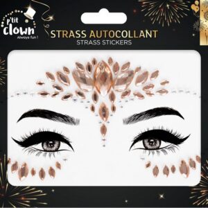 Alternative view of P'TIT CLOWN — Strass pour le Visage Or 4 Modèles Aléatoires