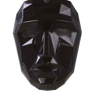 Masque visage origami noir