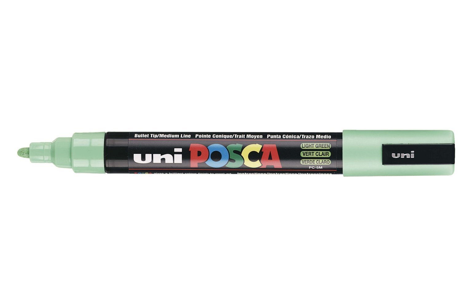 Posca UNIPC5M ClaroUd Acrylic Paint Marker, PC-5M Medium Tip, Light Green (PX152678000), vert clair, 1 unité (lot de 1)