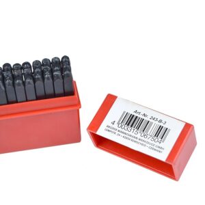 27 pce. Letter stamp set Brüder Mannesmann 243-B-3MM Letter height:3 mm
