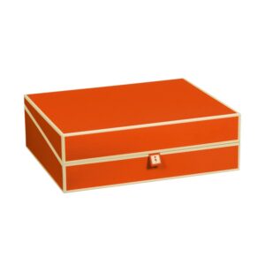 Semikolon 352588 Boîte à documents - Boîte de rangement pour documents A4, 31,5 x 26 x 10 cm - orange orange