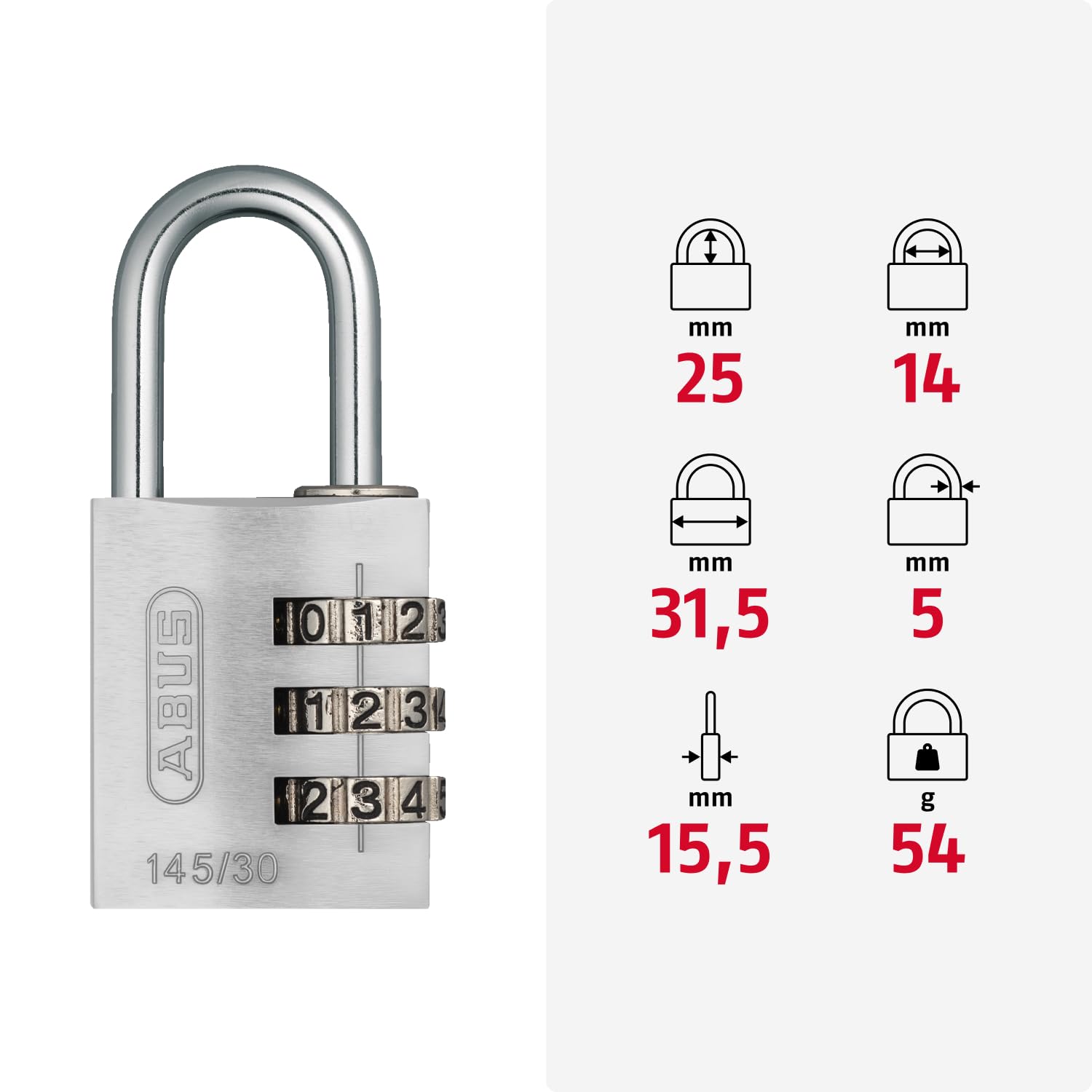 ABUS AB145/30 — Cadenas vert – Image 3