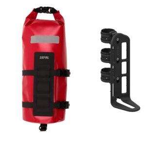Zéfal ZEFAL Z Adventure Fork Pack Sac Velo de Fourche-Etanche et Léger Cyclisme, Rouge Noir, 6 litres