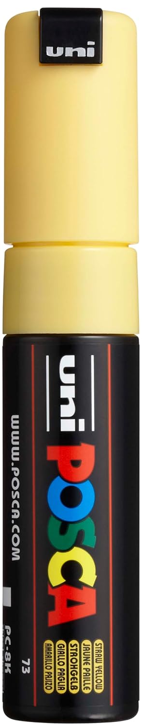 Uni-Ball Posca - Marqueur pointe large biseautee jaune paille Uni-Ball Posca