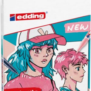 Alternative view of EDDING 5300/1800 — Set créatif manga de 5 marqueurs