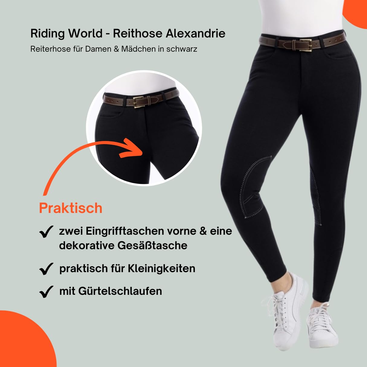 RIDING WORLD Alexandrie — Pantalon d’équitation femme et enfant – Image 4