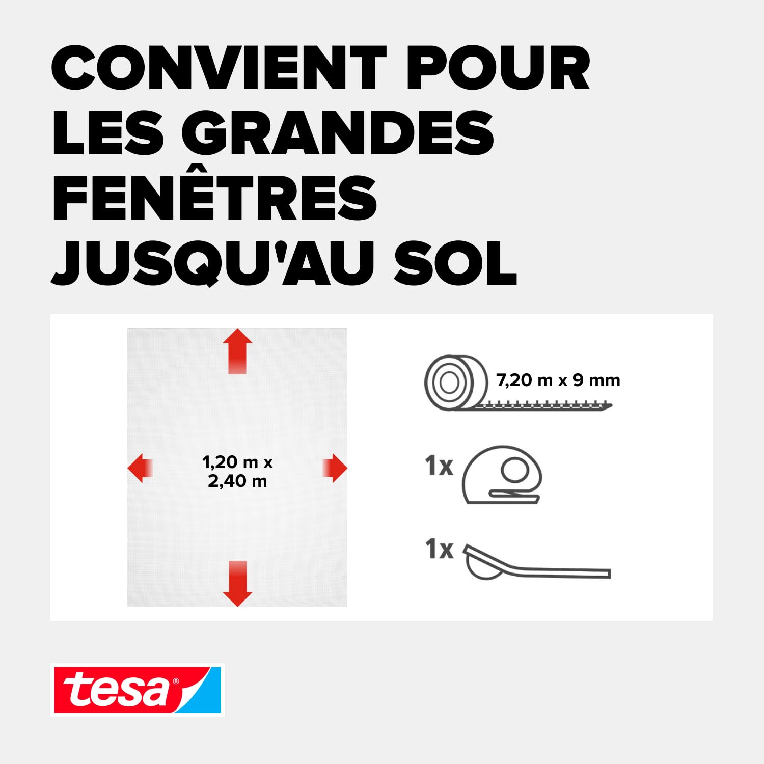 TESA Insect Stop COMFORT — Moustiquaire porte-fenêtre 120x240 cm – Image 2