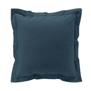 douceur d'intérieur, Taie d'oreiller (63 x 63 cm) Percaline Bleu Nuit, 100% Percale de Coton