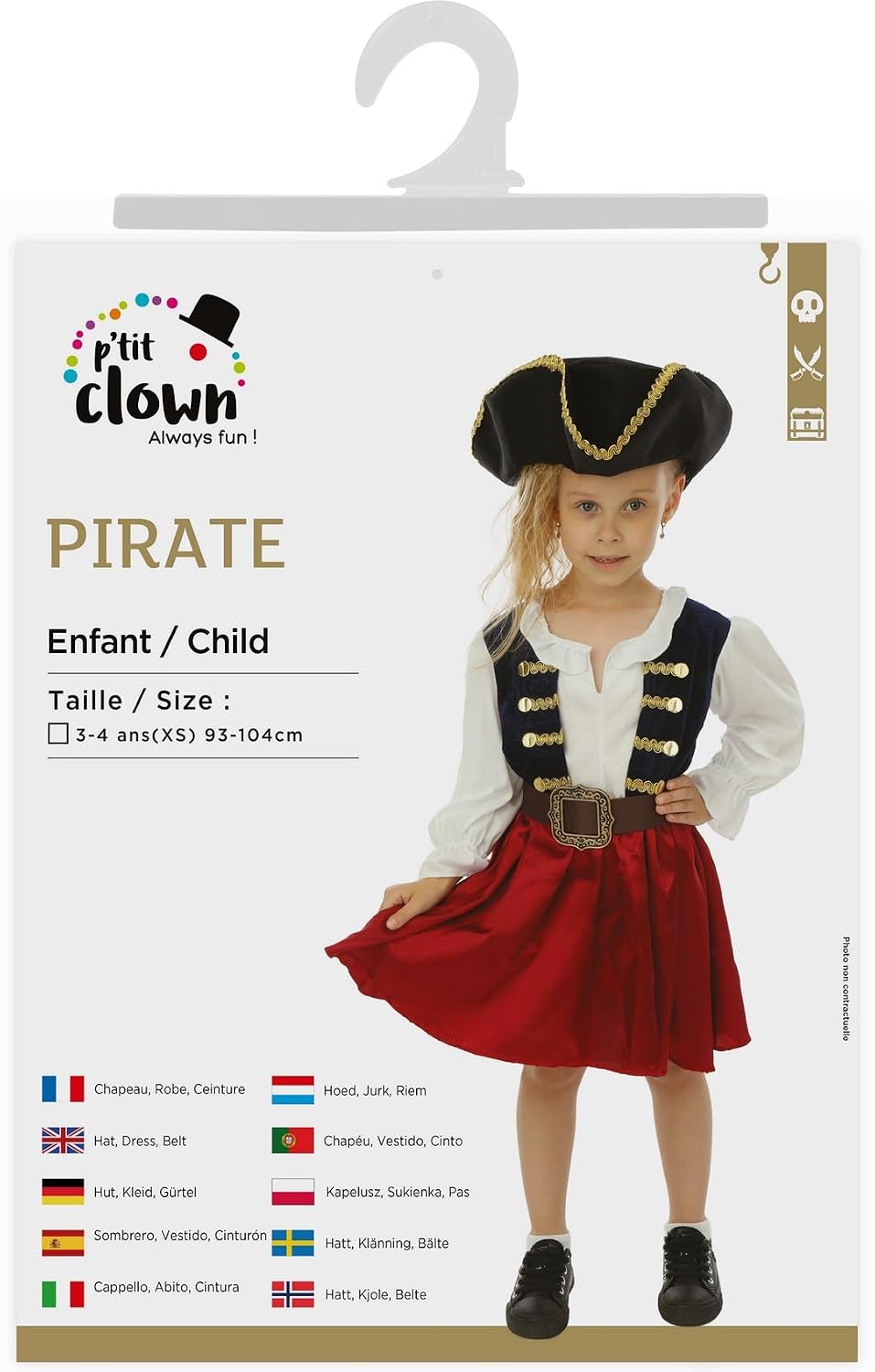 P'TIT CLOWN — Déguisement Pirate Fille 10-12 ans – Image 5