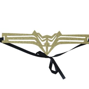 FIESTAS GUIRCA | Bandeau Tête Super Héroïne pour Femme - Accessoire de Costume pour Fêtes de Super Héros et Vilains, Halloween et Carnaval - Idéal pour Adultes - Or