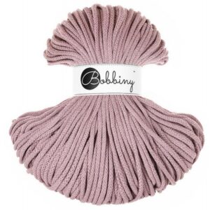 Bobbiny Cordon macramé tressé de qualité supérieure - 5 mm - 100 m - Mauve