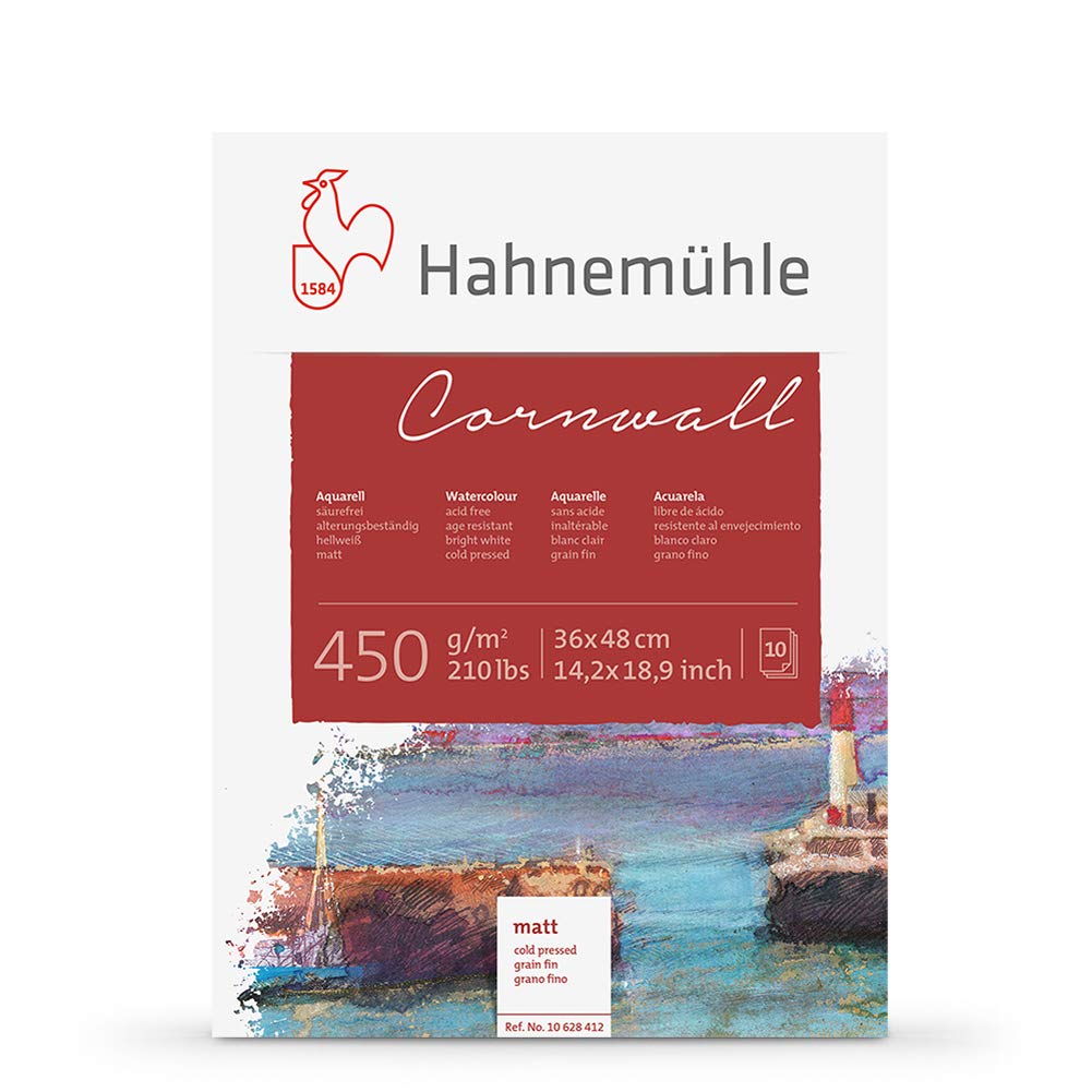 HAHNEMUHLE Cornwall — Bloc papier mat 36 x 48 cm 450 g/m²