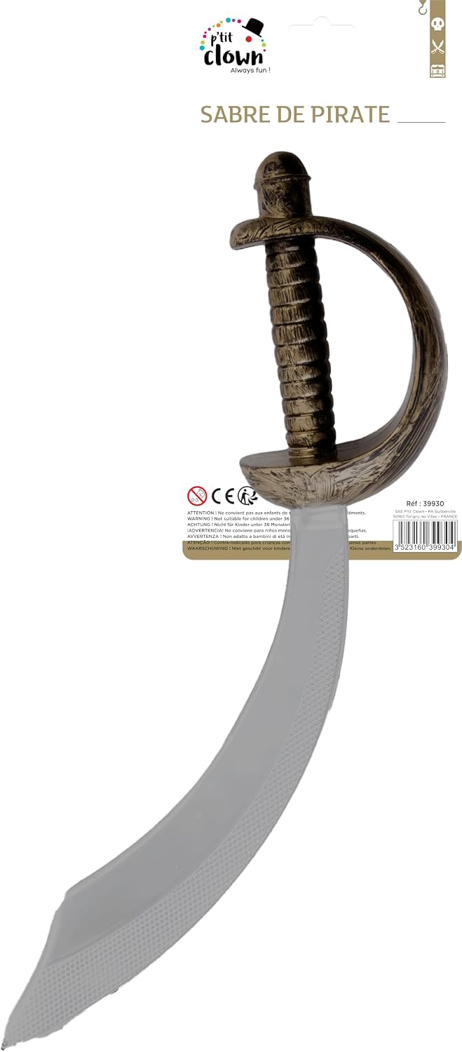 P'TIT CLOWN — Faux sabre de pirate 45 cm – Image 2