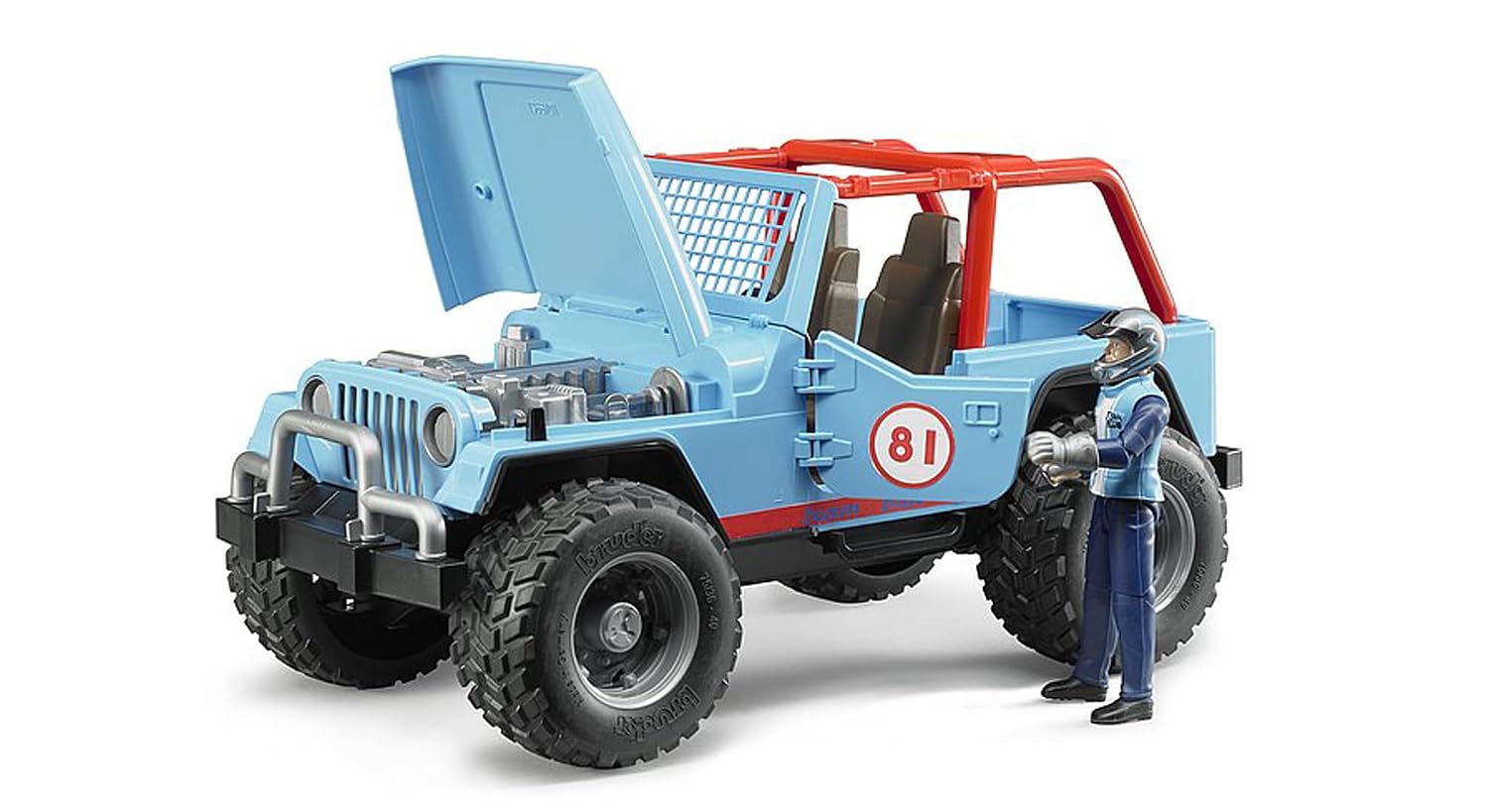 BRUDER 02541 — Jeep Cross Country Racer bleue avec pilote – Image 3