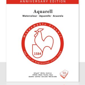Hahnemühle Bloc aquarelle édition anniversaire 50 feuilles 425 g/m² 24 x 32 cm