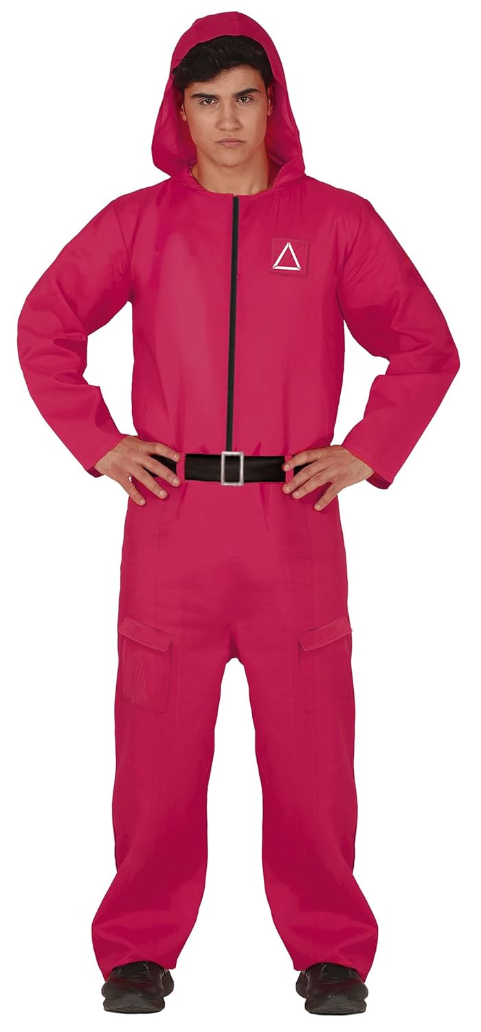 FIESTAS GUIRCA | Costume The Gamer Adulte (46-48/S) - Capuche et Combinaison - Costumes de Jeux Vidéo, Cosplay et Cinéma pour Halloween, Carnaval et Fêtes Déguisées - Idéal pour Adultes - Rose