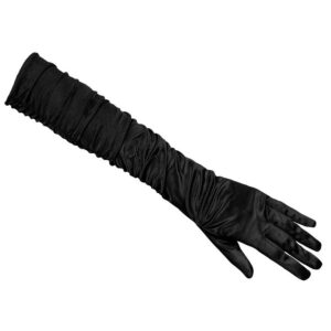 Alternative view of SANS MARQUE — Gants longs satinés noirs femme taille unique
