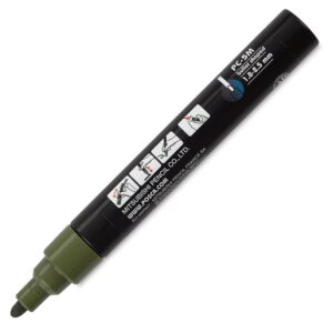 POSCA — Marqueur peinture vert kaki pointe ogive 2,5 mm