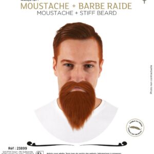 Alternative view of P'TIT CLOWN — Moustache et Barbe de Déguisement Rousses
