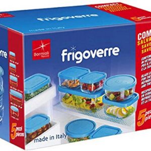 Bormioli 388840-SK5 Frigoverre Boîte de Conservation Verre Transparent Set de 5