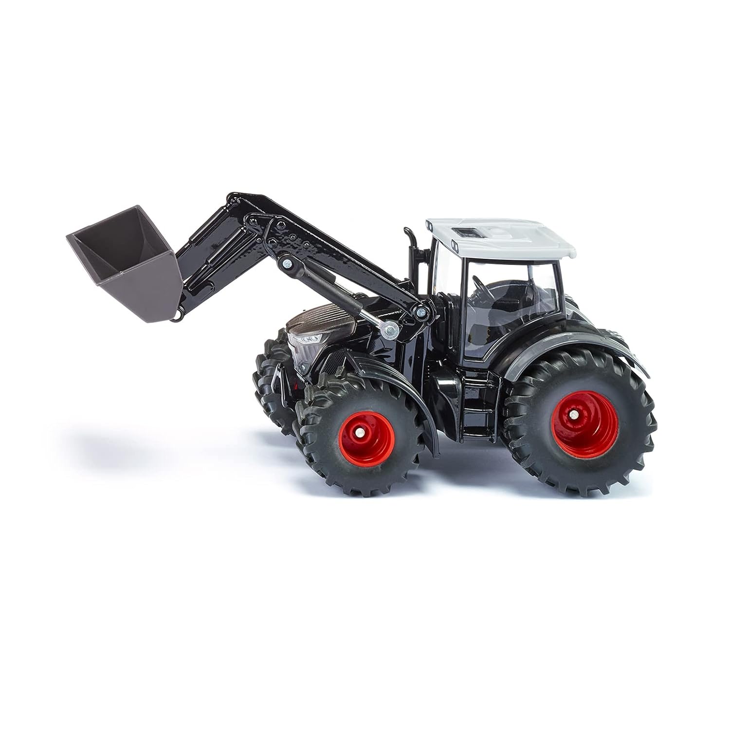 siku 1990, Fendt 942 Vario avec Chargeur Frontal, Tracteur jouet, 1:50, métal/plastique, noir, Pelle et Chargeur frontal mobiles, Attelage arrière et avant