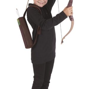 P'TIT Clown - 14046 - Set Accessoires Robin des Bois™ - Licence Officielle - Arc, 3 Flèches avec Ventouse, Carquois - Accessoire de Déguisement Enfant - Carnaval, Fêtes à Thèmes