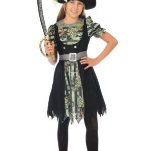 P'TIT CLOWN - Déguisement Pirate Zombie Enfant - Costume Halloween, Cosplay, Fête Costumée, Spectacle (Fille, 7-9 ans)