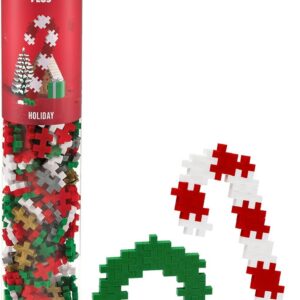 PLUS PLUS - Méga Tube Mix Noël de 240 pièces - Jeu de Construction pour Garçons, Filles, Enfants dès 3 Ans -PP4304
