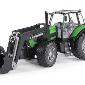 bruder 03081 - Deutz Agrotron X720 avec chargeur frontal, tracteur, ferme, jouet, véhicule