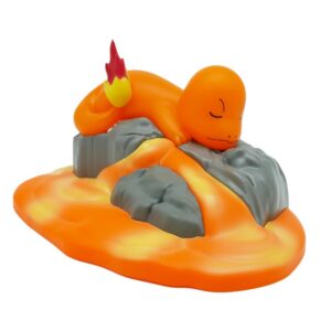 TEKNOFUN - Licence Officiel Pokemon - POKEMON scène lumineuse Salamèche Figurine Lumineuse - USB-C - 811402, Orange-gris