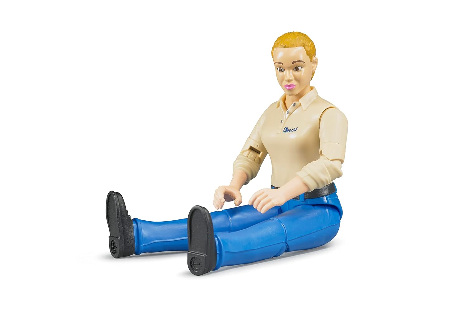 BRUDER bworld — Figurine Fermière pantalon bleu – Image 3