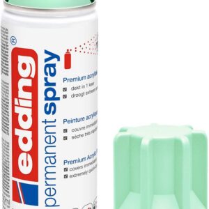 edding 5200 spray permanent - néo menthe - 200 ml - peinture acrylique pour peindre ou décorer verre, métal, bois, céramique, plastique, toile - peinture acrylique en aérosol