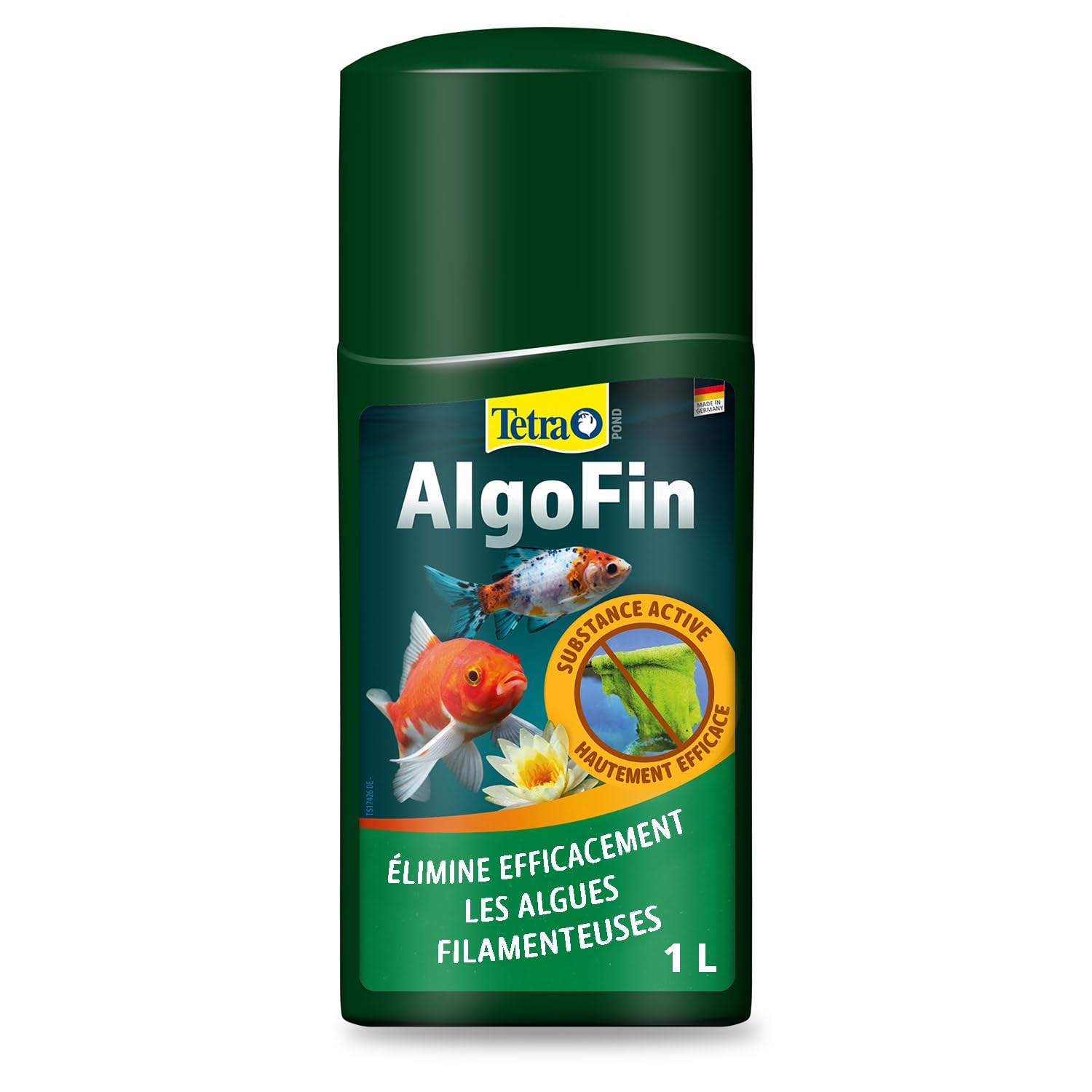 Tetra Pond Algofin - Anti Algue pour Bassin de Jardin - Efficace sur tous types d'Algues - 1L