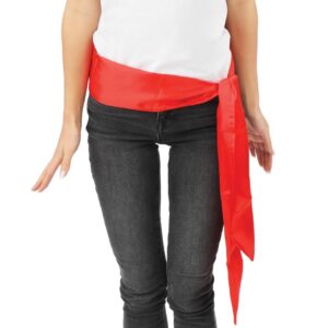 P'TIT CLOWN - 86130 - Ceinture Tissu Rouge - Look Festif pour Féria, Pays Basque, Fêtes Espagnoles - Accessoire de Déguisement - Pour Carnaval, Fêtes à Thèmes, Festivals - 200 x 12 cm