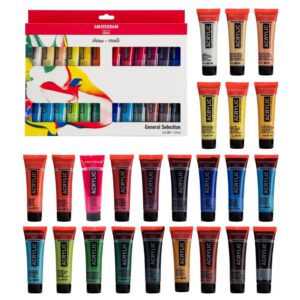 Amsterdam Standard Series Set de Peinture Acrylique pour Débutants | Set de Mélange (24 x 20 ml) | Sélection de Couleurs de Base